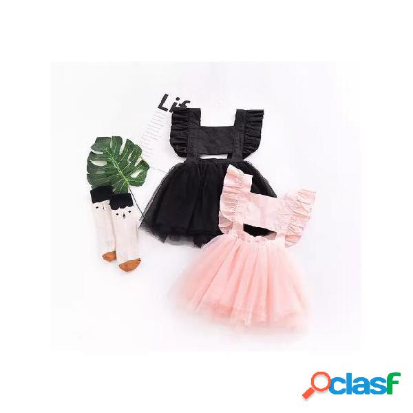 Cute backless baby girl dress tutu dresses kids clothes