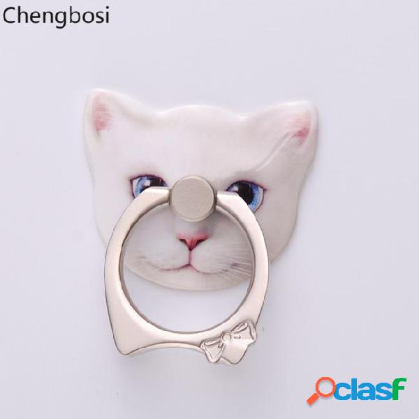 Cute cat 360 degree adjustable finger rings smartphone