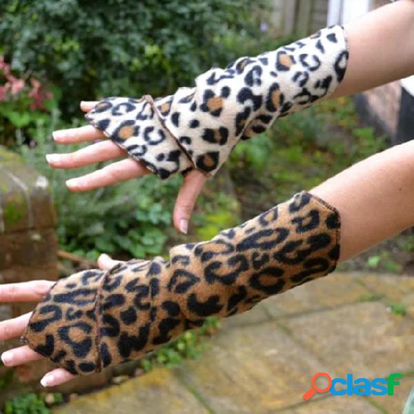 Cute leopard printed sleeves arm for women 2018 autumn