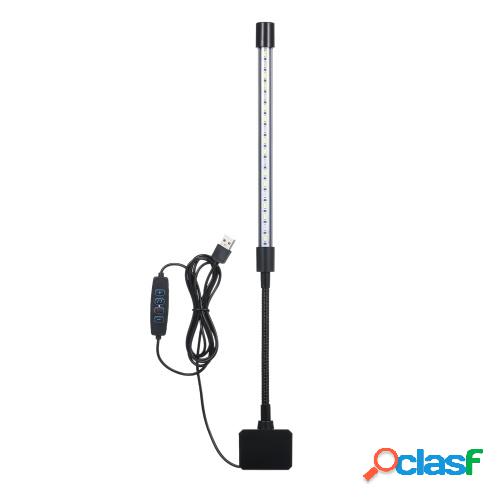 DC 5V 7W 18 LED Luz de acuario Pinza para tarro de peces
