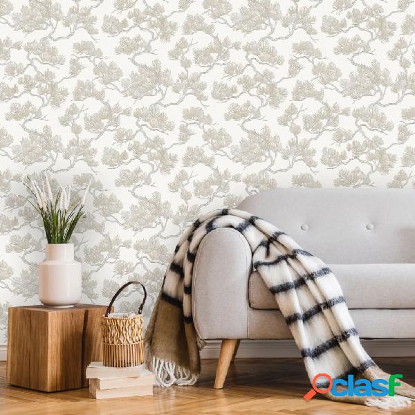 DUTCH WALLCOVERINGS Papel de pared pino blanco