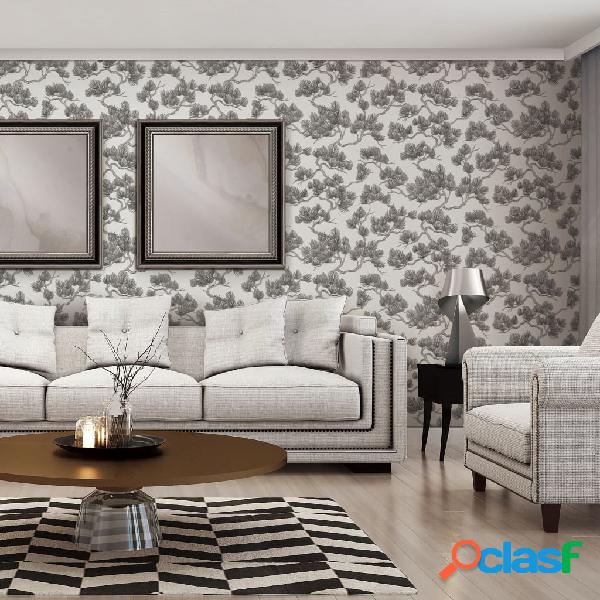 DUTCH WALLCOVERINGS Papel de pared pino blanco y negro