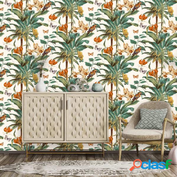 DUTCH WALLCOVERINGS Papel pintado palmeras tropicales verde