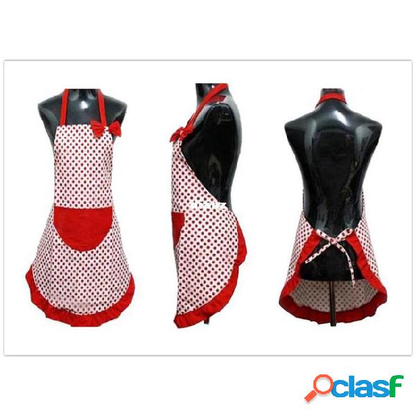 Delicate cute bowknot kitchen restaurant cooking aprons with