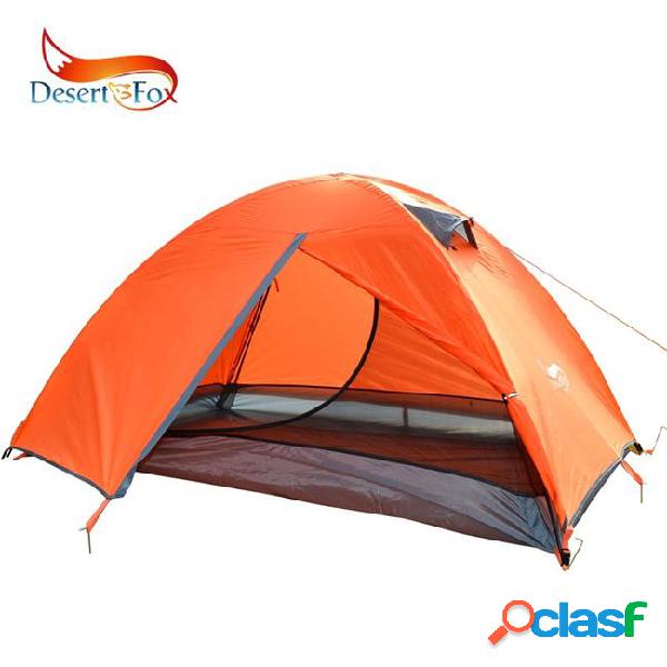 Desert&fox sunshine double layer tent 2 person orange green