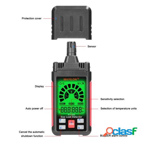 Detector de fugas de gases combustibles portátiles Gases