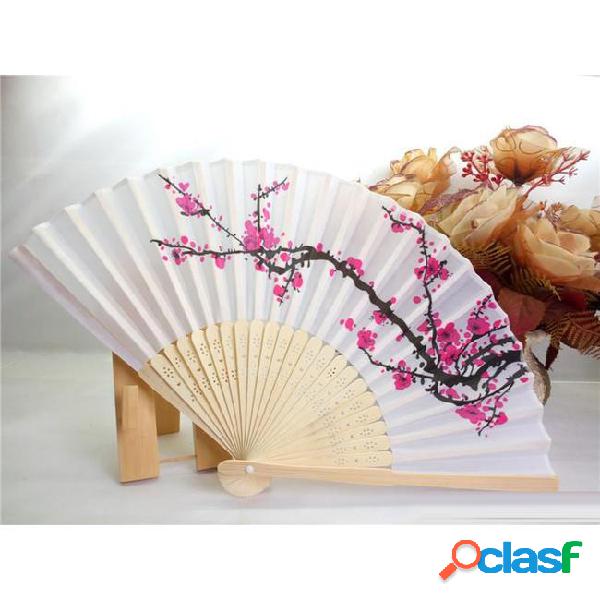 Dhl free shipping 100pcs/lot cherry blossom silk hand fan