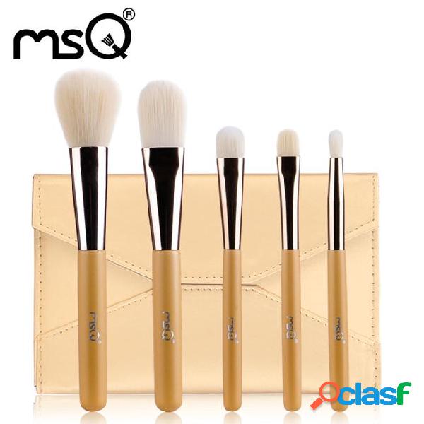 Dhl shipping 50sets msq brand 5pcs makeup brush set high