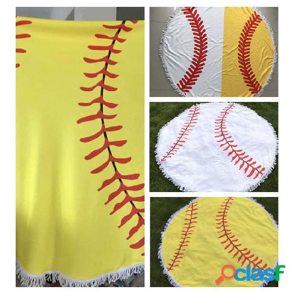Diameter 150cm baseball softball tapestry beach towel round