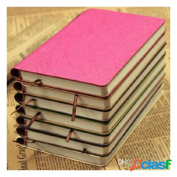 Diary book lmitation leather notepad with a pen pure color