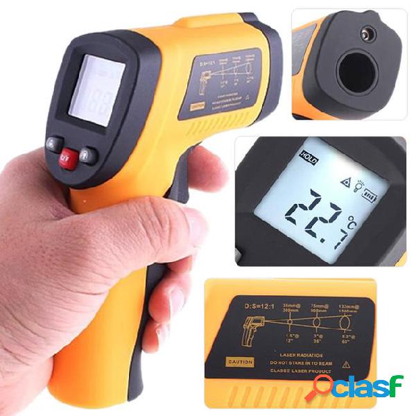 Digital infrared thermometer lcd non-contact pyrometer alarm