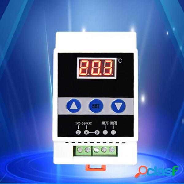 Din thermostat with temperature sensor ac 90-250v guide rail