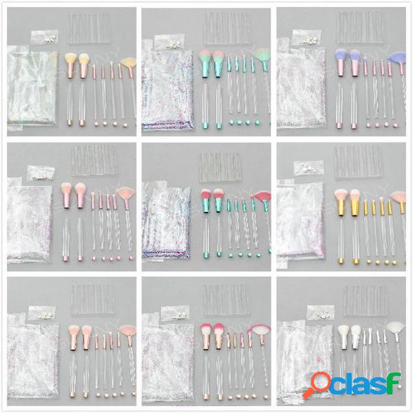 Diy makeup brushes ins 2019 new 7pcs with empty clear