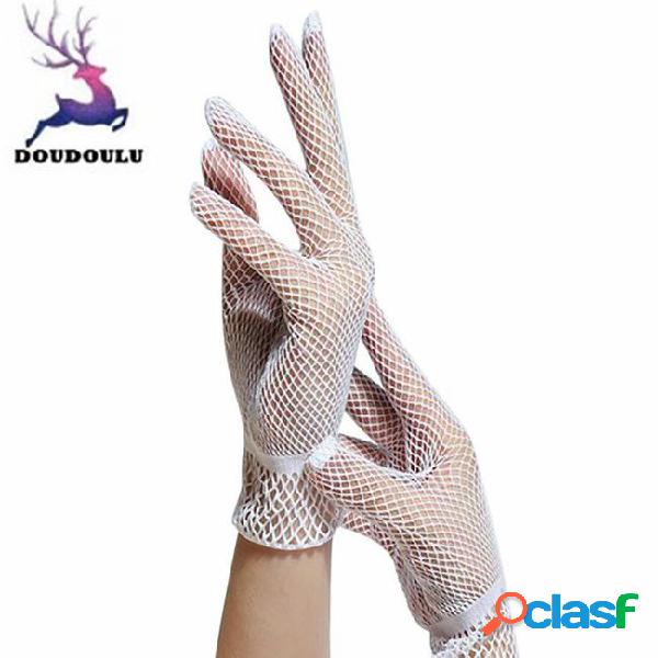 Doudoulu women summer gloves uv-proof driving solid thin