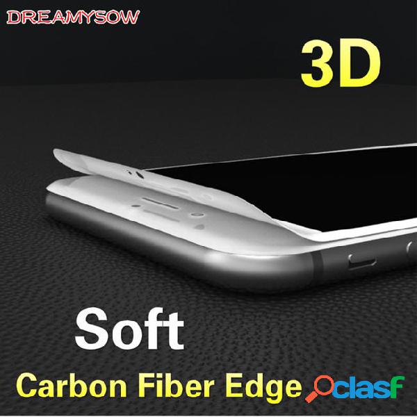 Dreamysow 3d carbon fiber edge tempered glass for x 8 8plus