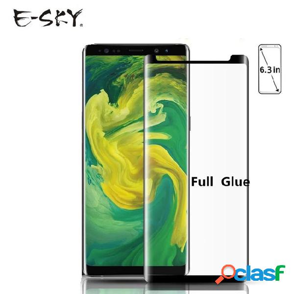 E-sky full glue screen protector for galaxy s8 s9 plus