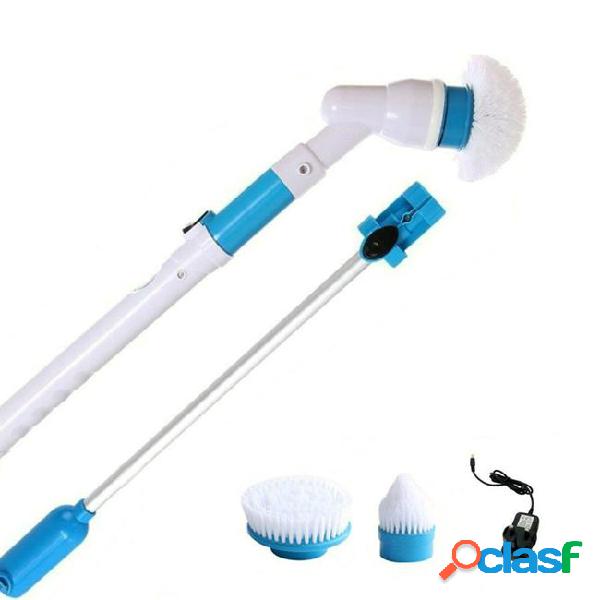 Electric turbo scrub long handle cleaning brush