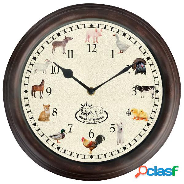 Esschert Design Reloj con sonidos de animales de granja