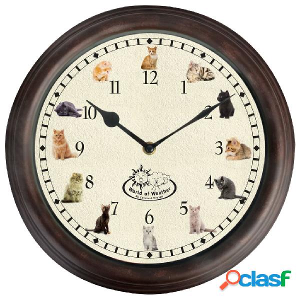 Esschert Design Reloj con sonidos de gatos