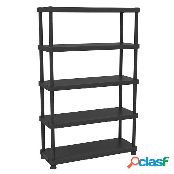 Estanteria resina 5 estantes terry scaffale negra