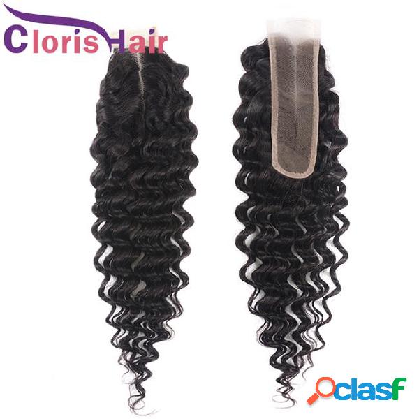 Exquistie hand-tied swiss lace closure 2x6 middle part
