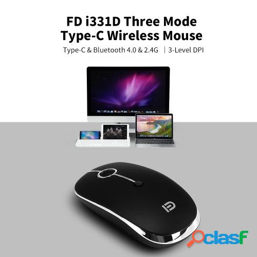 FD i331D 3 modos 2000DPI Ratón inalámbrico recargable