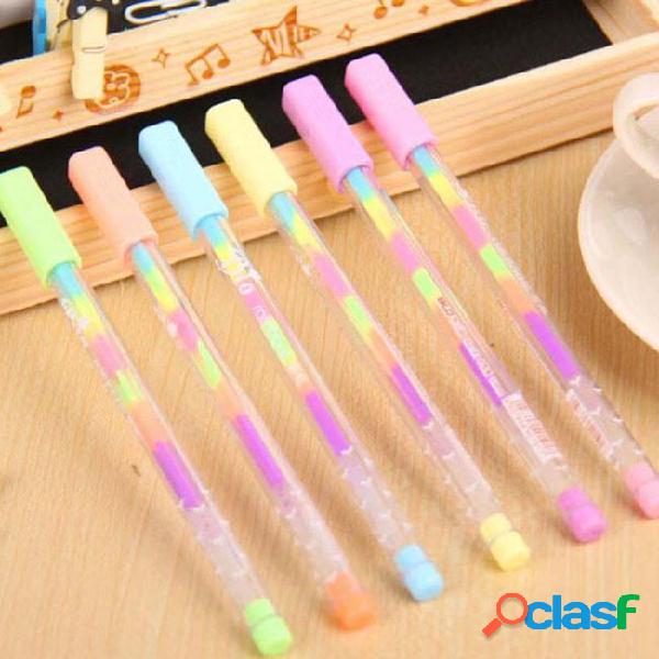 Fashion 20pcs/lot 6 in 1 colorful gel pens cute pens for