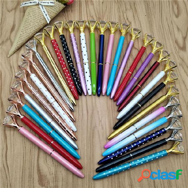 Fashion 22 color luxury big crystal diamond ballpoint pens