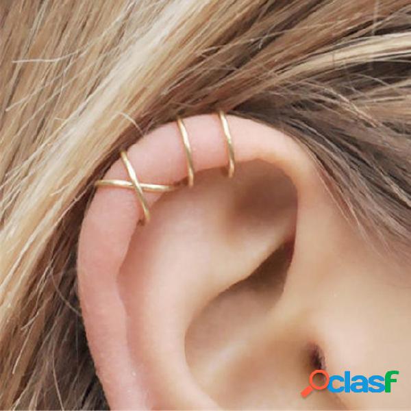 Fashion 2pcs/set cartilage punk ear cuff clip-on earrings