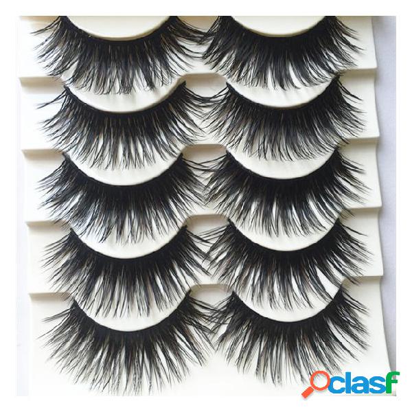 Fashion 5 pairs 20 styles black colorful beauty thick makeup