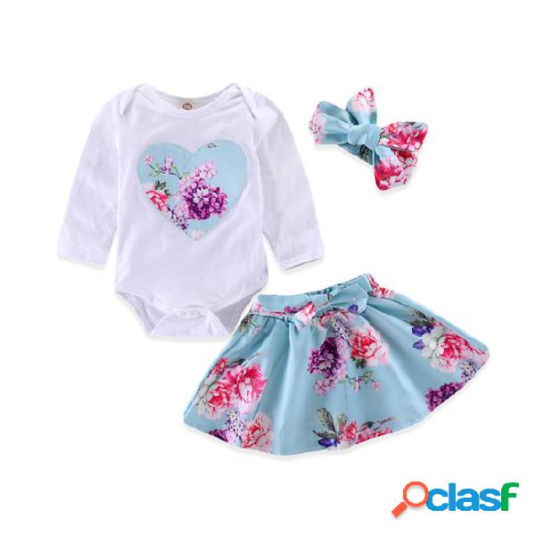 Fashion baby clothing young children lovely love printing