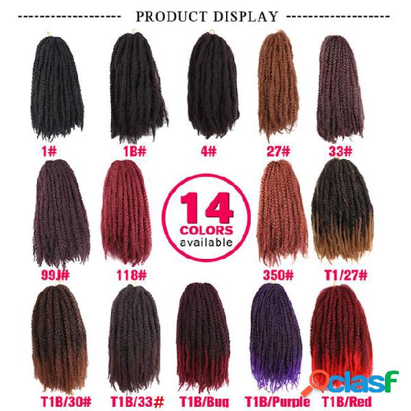 Fashion beauty 18inch synthetic marley braids with ombre red