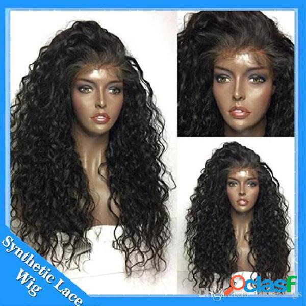 Fashion cosplay wig loose kinky curly synthetic lace front