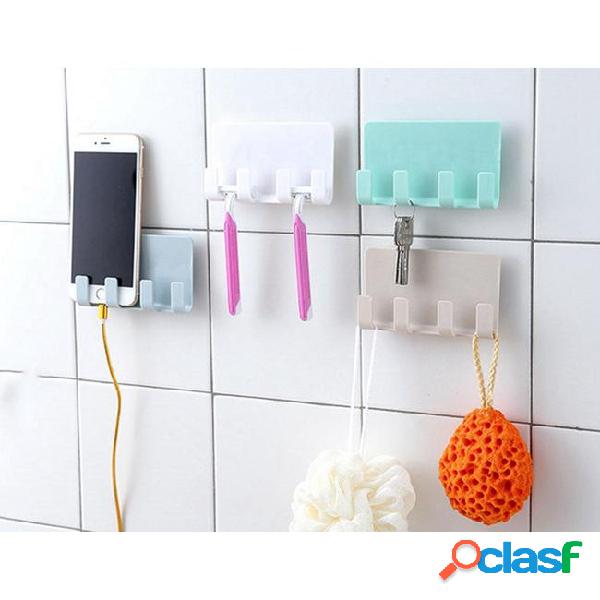 Fashion hooking cell mobile phone shelf wall holder sticker