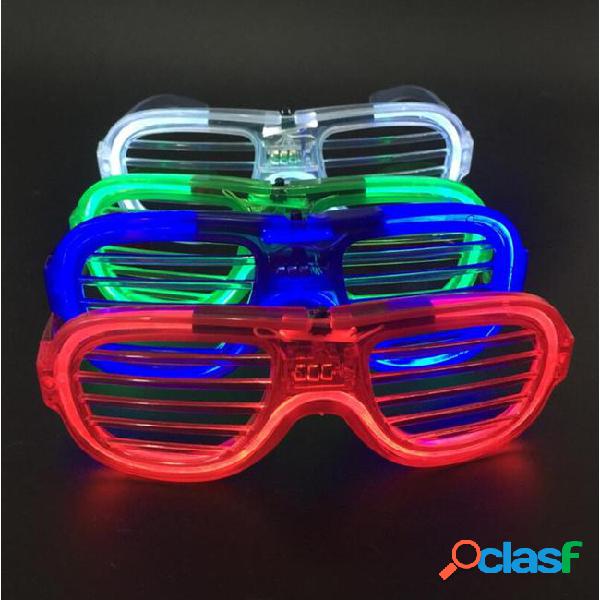 Fashion led light glasses flashing shutters shape glasses