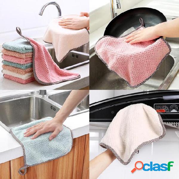 Fashion new home kitchen double side coral fleece dish