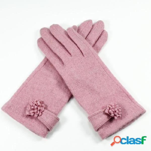 Fashion women cashmere gloves autumn winter female wool