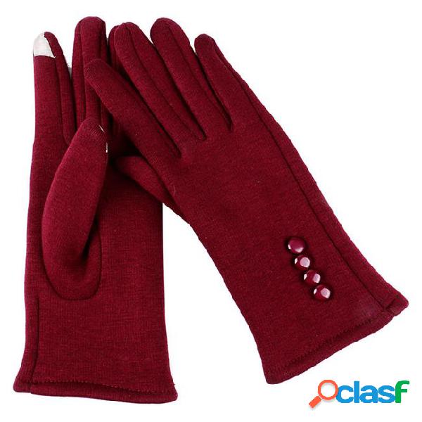 Fashion women causal solid gloves winter gloves ladies