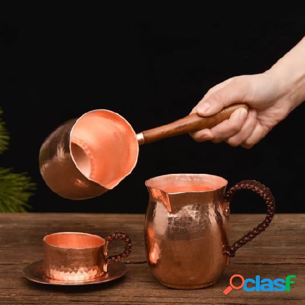 Feic pure copper handmade tea set turkish greek arabic pot