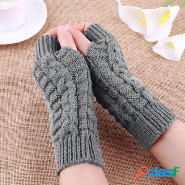 Feitong fashion women winter gloves 2017 knitted arm