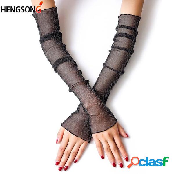 Female thin mesh gloves women girls gloves silk sleeve