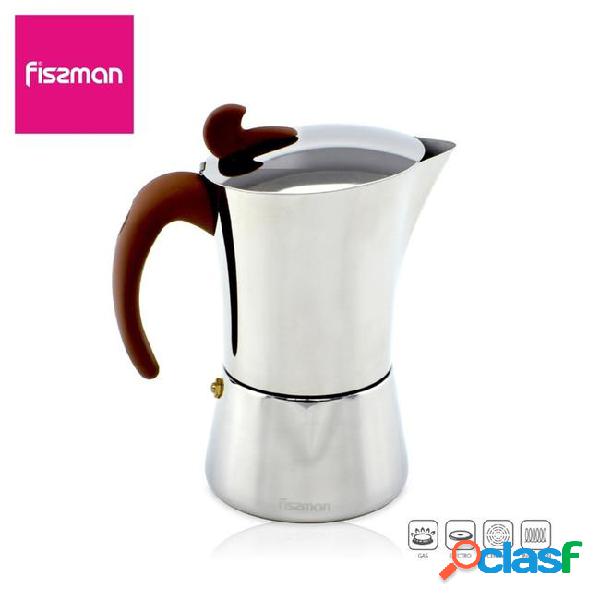 Fissman stainless steel latte mocha pot stove espresso maker
