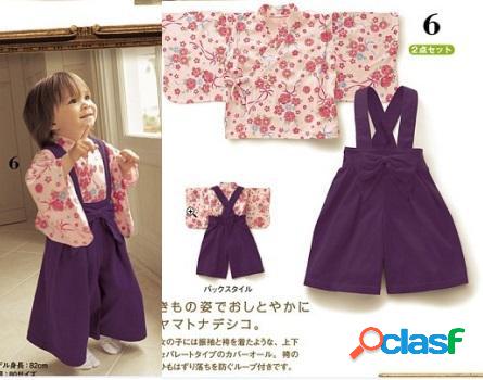 Floral baby girls sets kimono romper suits overalls shirt