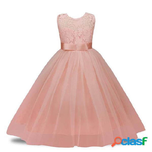 Flower girl lace princess dress kids party pageant wedding