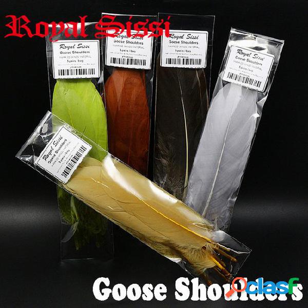 Fly fishing materiasl 50pcs assorted colors fly tying goose