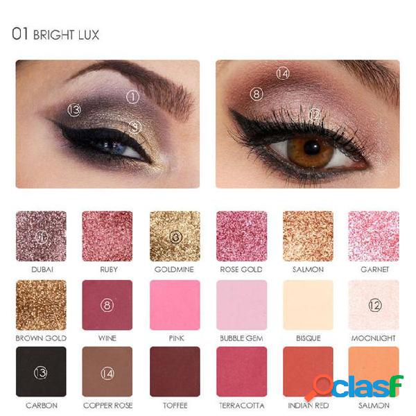 Focallure 18-color eyeshadow dish earth color pearlescent