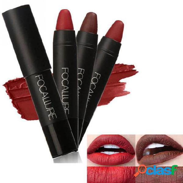 Focallure 3 pcs makeup lipstick soft smooth matte lipstick