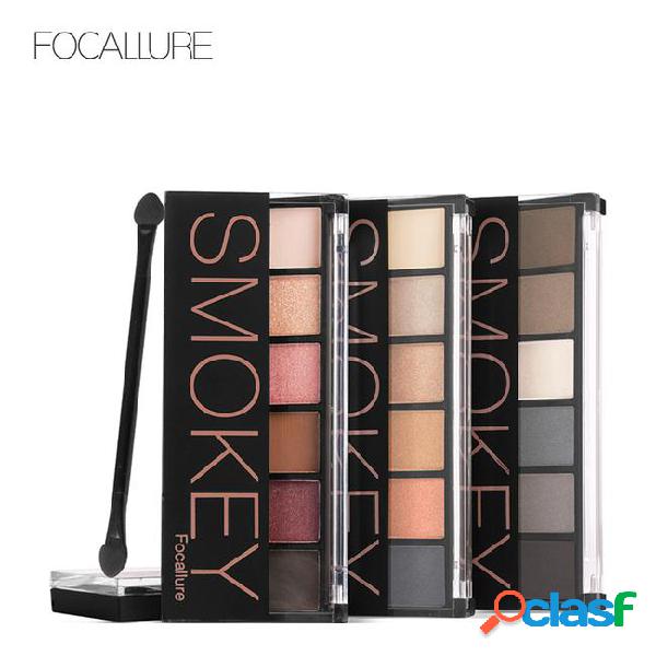 Focallure 6 colors eyeshadow palette glamorous smokey