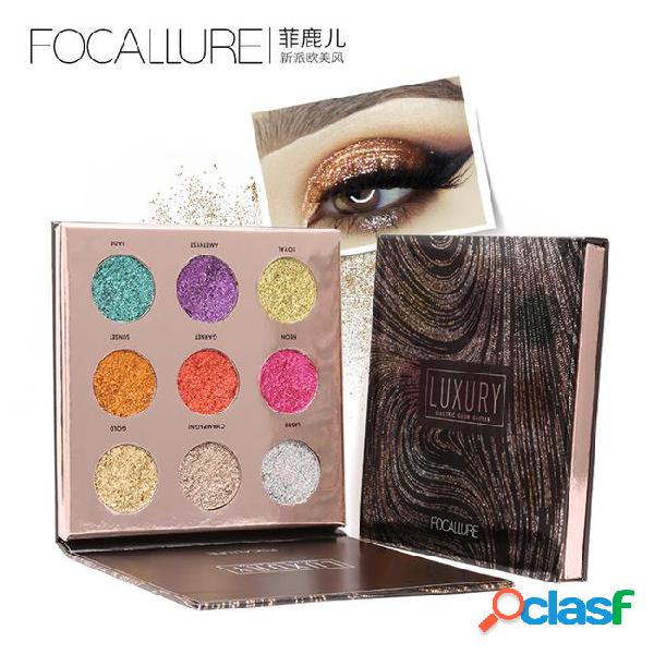 Focallure makeup 9 color glitter powder eye shadow diamond