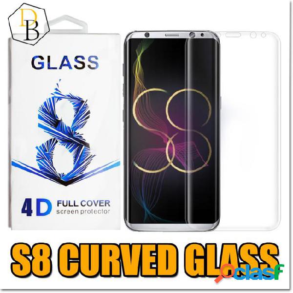 For galaxy s9 plus 0.2mm 3d s8 s7 edge tempered glass full